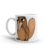 Monster Beaver White glossy mug