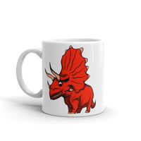 Monster Triceratops White glossy mug