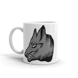 Monster Wolf White glossy mug