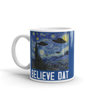 Believe Dat (Painting) White glossy mug