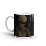 Alien Figure White glossy mug