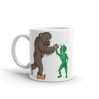 Cryptid High Five White glossy mug