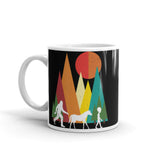 Cryptid Trail White glossy mug