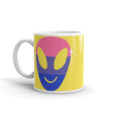 Happy Alien White glossy mug