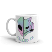 Alien Cat (Called It) White glossy mug