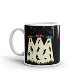 Kitty Abduction White glossy mug