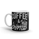 Coffee & Cryptids White glossy mug