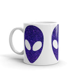 Purple Alien White glossy mug