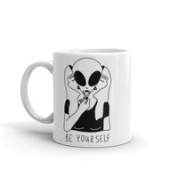 Be Yourself (Alien) White glossy mug