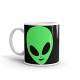 Alien Heads White glossy mug