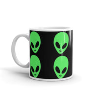 Alien Heads 2 White glossy mug