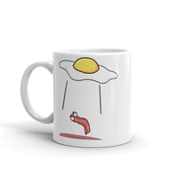 Bacon Abduction 2 White glossy mug