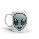 Alien Face White glossy mug