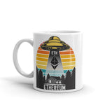 ETH UFO White glossy mug