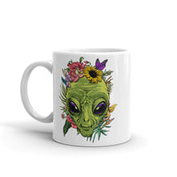 Flower Alien White glossy mug