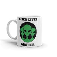 Alien Lives Matter White glossy mug