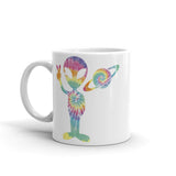 Alien Tie-dye White glossy mug