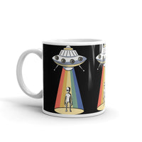 Alien Beam White glossy mug