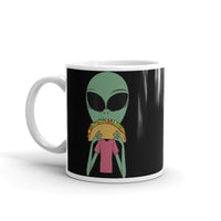 Alien Taco White glossy mug