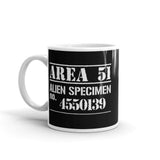 Area 51 Alien Specimen White glossy mug