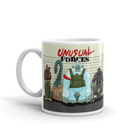 Unusual Forces White glossy mug