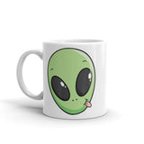 Silly Alien White glossy mug