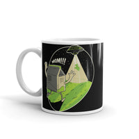 MOM! (Cow Abduction) White glossy mug