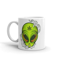 Weed Alien White glossy mug