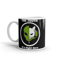 The Truth (Alien Cat) White glossy mug