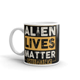 Alien Lives Matter (Storm Area 51) White glossy mug