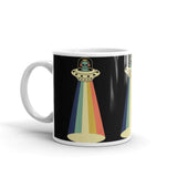 UFO Beam White glossy mug