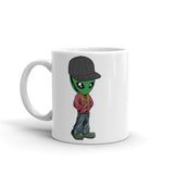 Alien Gangsta White glossy mug