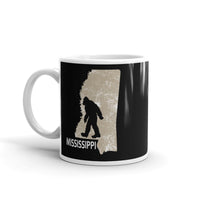 Bigfoot Mississippi White glossy mug