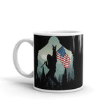 American Bigfoot White glossy mug