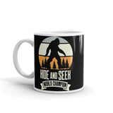 Hide and Seek World Champion (Bigfoot) White glossy mug