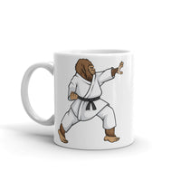 Karate Bigfoot White glossy mug