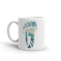 Bigfoot Print White glossy mug