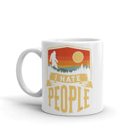 I Hate People (Bigfoot) White glossy mug