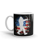 American Bigfoot White glossy mug