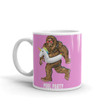 Bigfoot Pool Party White glossy mug