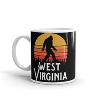 West Virginia Bigfoot White glossy mug