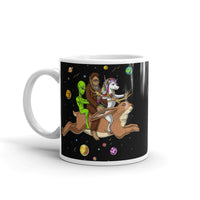 Space Cryptids White glossy mug