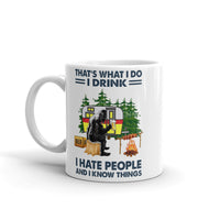 I Know Things White glossy mug