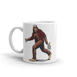 USA Bigfoot White glossy mug