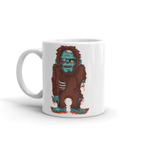 Zombie Bigfoot White glossy mug