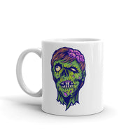 Vintage Zombie Head White glossy mug