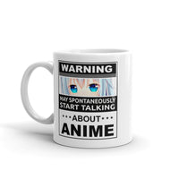 Talking About Anime White glossy mug