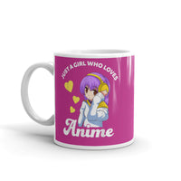 Just a Girl Who Loves Anime White glossy mug