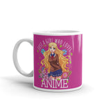 Just a Girl Who Loves Anime 2 White glossy mug