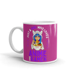 Just a Girl Who Loves Anime & Ramen 2 White glossy mug